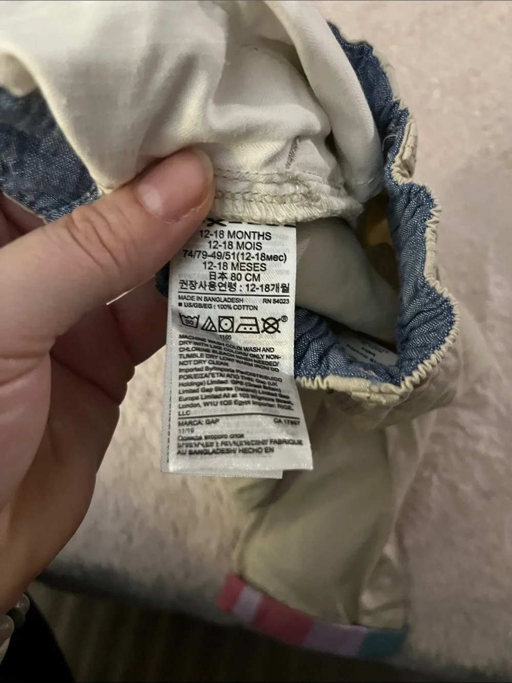 GAP Cream Chinos with Color-Block Cuffs